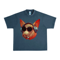 Midnight Navy Blodwyn pig Urban Heavy Tee - DesignPulse