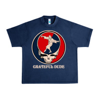 Navy grateful dude Urban Heavy Tee - DesignPulse