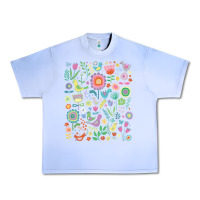 Grape Ice cute birds t  shirt birds and blooms   cute floral pattern by cecca de Urban Heavy Tee - DesignPulse