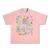 Salmon cute birds t  shirt birds and blooms   cute floral pattern by cecca de Urban Heavy Tee - DesignPulse
