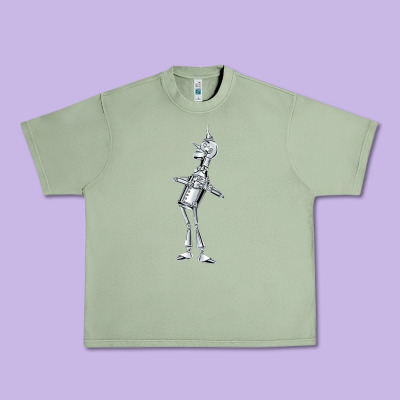 Vintage Wizard Of Oz Tinman Urban Heavy Tee Designed By Designpulse