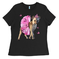 Black Baby Hyena With Tutu Ladies Tee - LillyAllenDesigns