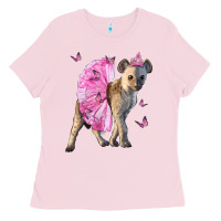 Bubblegum Pink Baby Hyena With Tutu Ladies Tee - LillyAllenDesigns