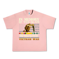 Salmon Vietnam War Veterans US Memorial Day In The Memory Of 58479 38 Urban Heavy Tee - PixelWave