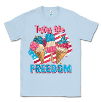 Dusty Blue Tastes like freedom 4th of July Classic Tee - FaDigitalArtStudio