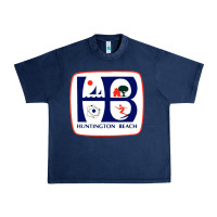 Navy Coat of arms of Huntington Beach Urban Heavy Tee - PixelWave