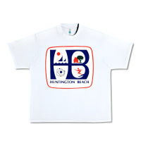 White Coat of arms of Huntington Beach Urban Heavy Tee - PixelWave