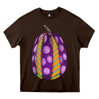 Chocolate Brown watercolor halloween pumpkin Heavy Core Tee - RanaPortraitStore