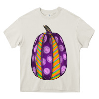 Cream watercolor halloween pumpkin Heavy Core Tee - RanaPortraitStore