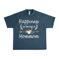 Midnight Navy happiness is being a mommom  cute mothers day gifts Urban Heavy Tee - PixelWave