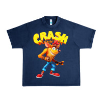 Navy crash bandicoot Urban Heavy Tee - PixelWave