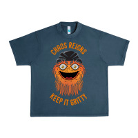 Midnight Navy chaos reigns keep it gritty Urban Heavy Tee - PixelWave