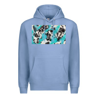 Colony Blue cowhide glitter  cup Premium Hoodie - BarkalooDesign