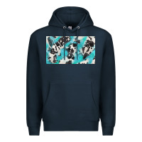 Navy cowhide glitter  cup Premium Hoodie - BarkalooDesign