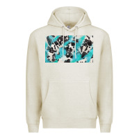 Oatmeal Heather cowhide glitter  cup Premium Hoodie - BarkalooDesign