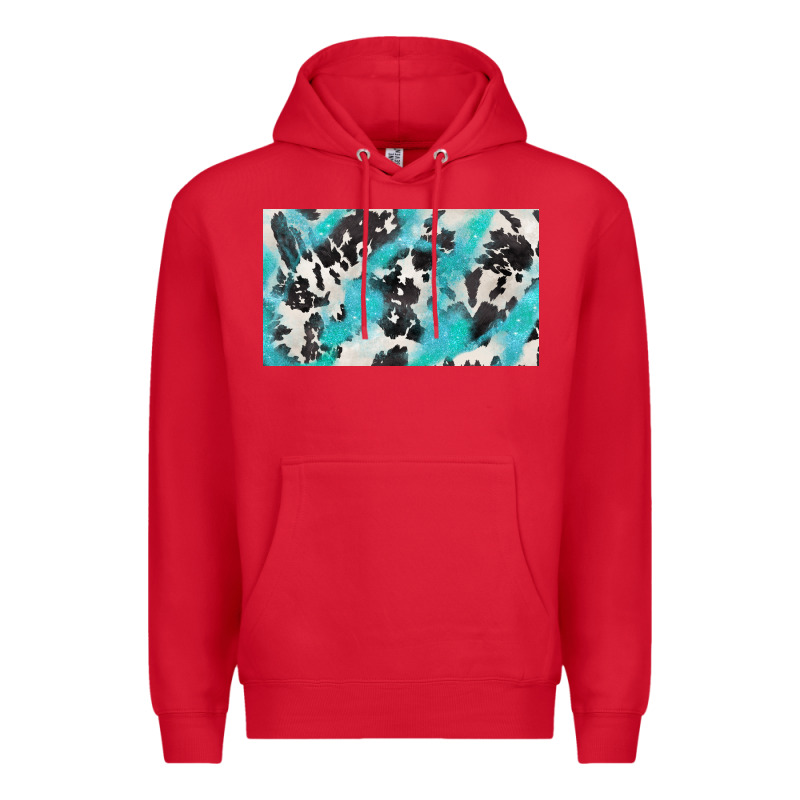 Cowhide Glitter  Cup Premium Hoodie by BarkalooDesign | Teevron