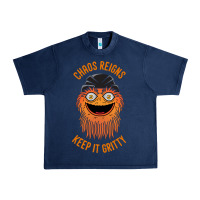 Navy chaos reigns keep it gritty Urban Heavy Tee - PixelWave