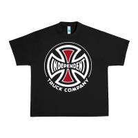 Black independent company cross skateboard Urban Heavy Tee - PixelWave