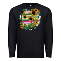 Black Arkansas Map Sunflower Cactus Serape Premium Sweatshirt - RanaPortraitStore