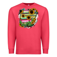 Cardinal Arkansas Map Sunflower Cactus Serape Premium Sweatshirt - RanaPortraitStore