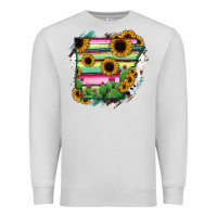 Dove Grey Arkansas Map Sunflower Cactus Serape Premium Sweatshirt - RanaPortraitStore