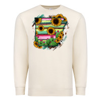 Sandshell Arkansas Map Sunflower Cactus Serape Premium Sweatshirt - RanaPortraitStore