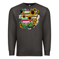 Smoke Arkansas Map Sunflower Cactus Serape Premium Sweatshirt - RanaPortraitStore