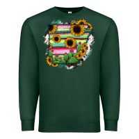 Sports Green Arkansas Map Sunflower Cactus Serape Premium Sweatshirt - RanaPortraitStore
