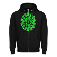 Black green gemstone Zipper Hoodie - RanaPortraitStore