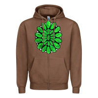 Chestnut green gemstone Zipper Hoodie - RanaPortraitStore