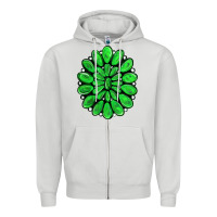 Dove Grey green gemstone Zipper Hoodie - RanaPortraitStore