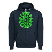 Navy green gemstone Zipper Hoodie - RanaPortraitStore