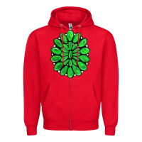 Red green gemstone Zipper Hoodie - RanaPortraitStore