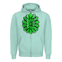 Seafoam green gemstone Zipper Hoodie - RanaPortraitStore