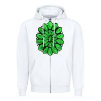 White green gemstone Zipper Hoodie - RanaPortraitStore