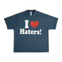 Midnight Navy i love haters Urban Heavy Tee - PixelWave