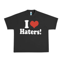 Pigment Black i love haters Urban Heavy Tee - PixelWave