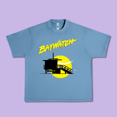 Baywatch Lifeguard Tower Sunset   Baywatch Urban Heavy Tee Designed By Pixelwave
