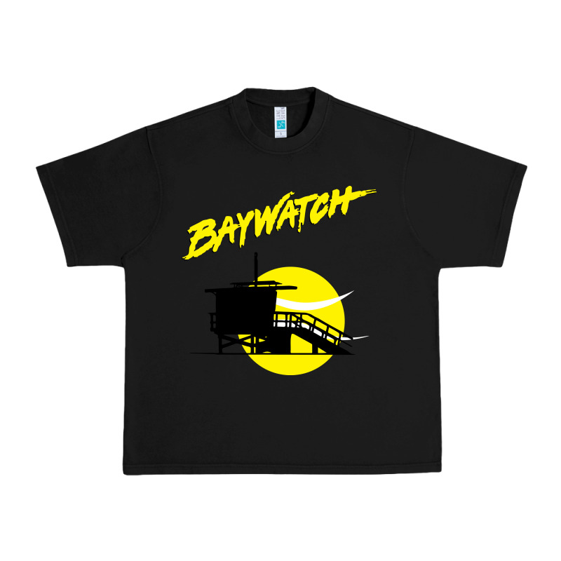 Baywatch Lifeguard Tower Sunset   Baywatch Urban Heavy Tee by PixelWave | Teevron