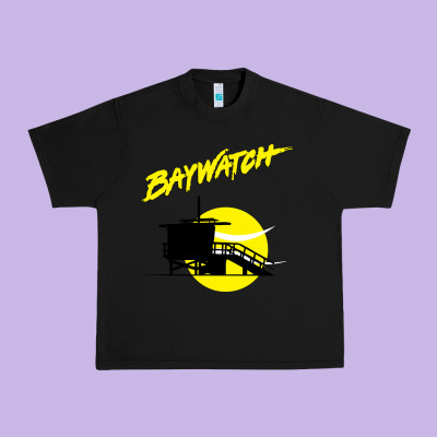 Baywatch Lifeguard Tower Sunset   Baywatch Urban Heavy Tee Designed By Pixelwave