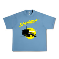 Pebble Blue baywatch lifeguard tower sunset   baywatch Urban Heavy Tee - PixelWave