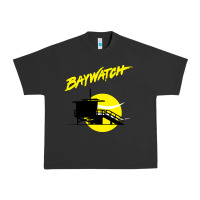 Pigment Black baywatch lifeguard tower sunset   baywatch Urban Heavy Tee - PixelWave