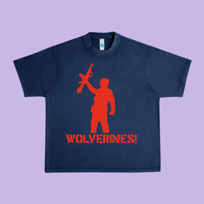 Red Dawn Wolverines Urban Heavy Tee Designed By Pixelwave