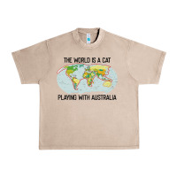 French Oak the world is a cat playing with australia 2020 shirt Urban Heavy Tee - PixelWave