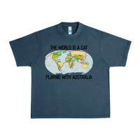 Midnight Navy the world is a cat playing with australia 2020 shirt Urban Heavy Tee - PixelWave
