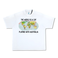 White the world is a cat playing with australia 2020 shirt Urban Heavy Tee - PixelWave
