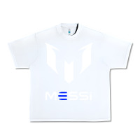 White messi Urban Heavy Tee - PixelWave