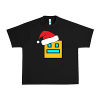 Black Geometry Dash Urban Heavy Tee - PixelWave