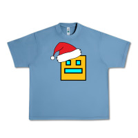 Pebble Blue Geometry Dash Urban Heavy Tee - PixelWave