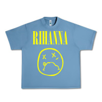Pebble Blue Grunge Rihanna Urban Heavy Tee - PixelWave
